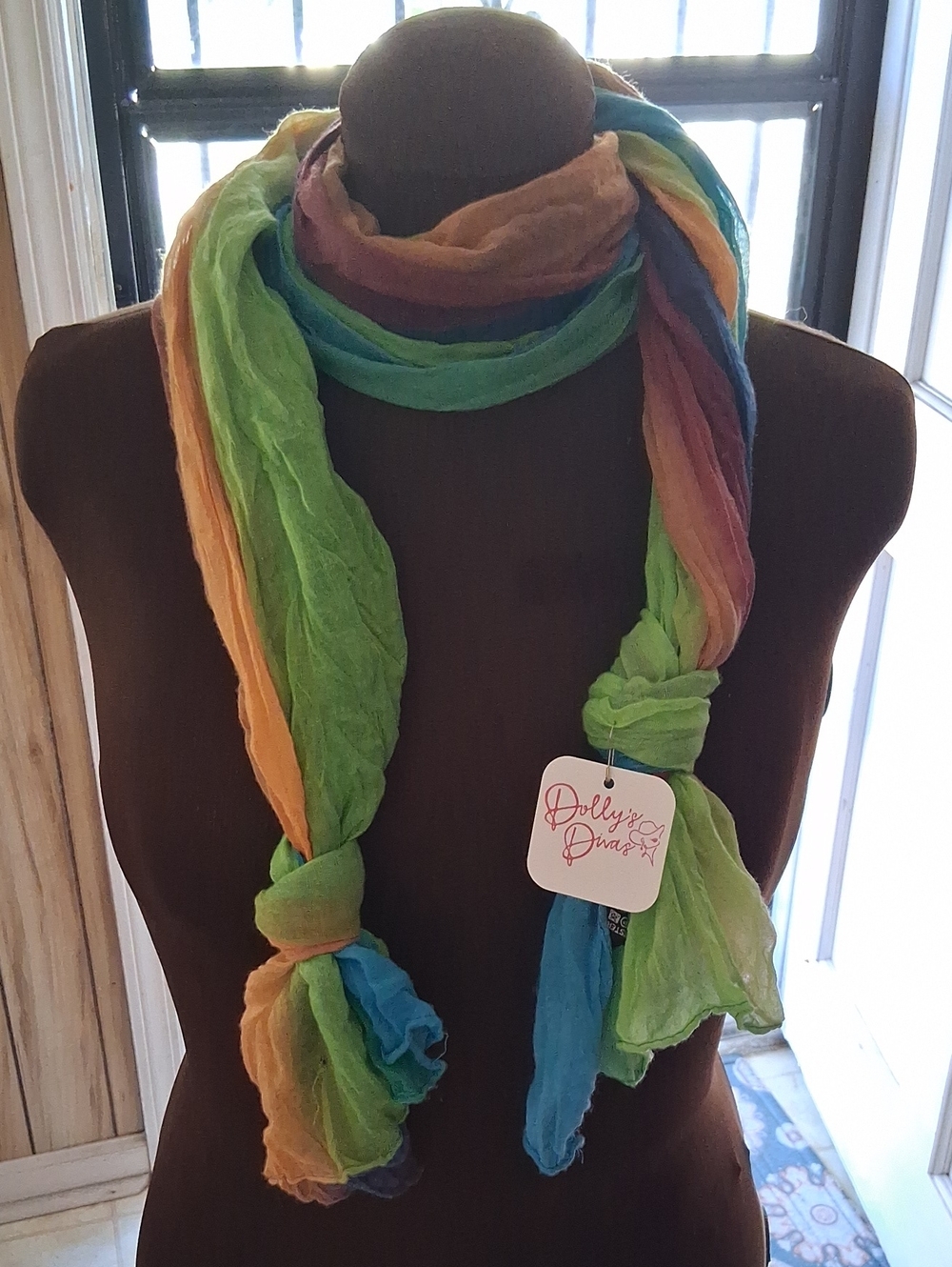 Bossani Rainbow Lightweight Scarf Festive Boho